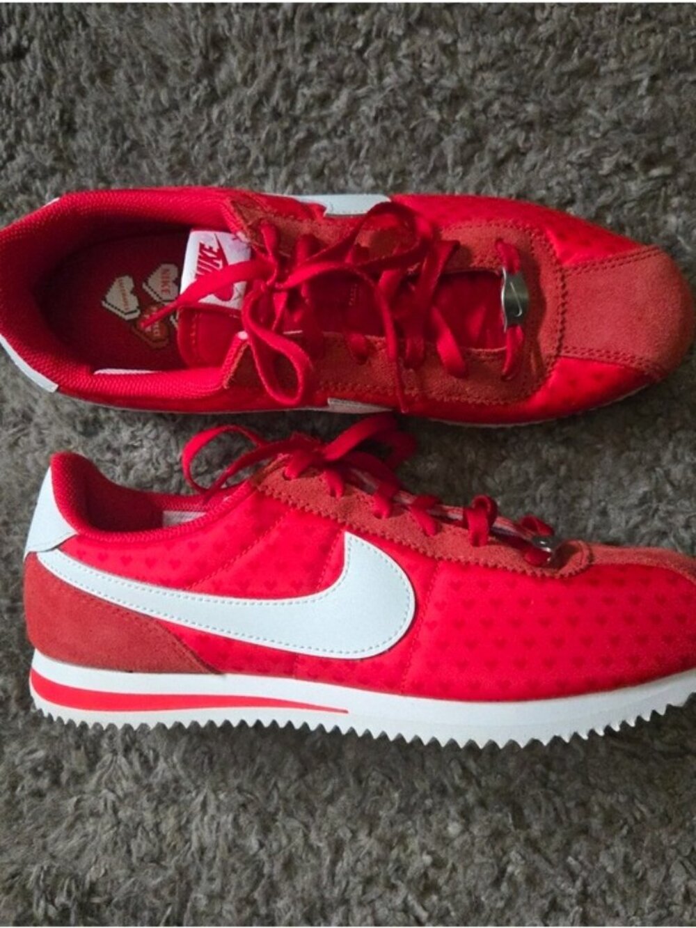 Nike Kids Cortez Bg Youth Size 6y Red And White Valentines Day 1026 - Picture 6 of 11